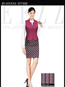 原創(chuàng)設計玫紅色女職業(yè)裝馬夾服裝款式圖330