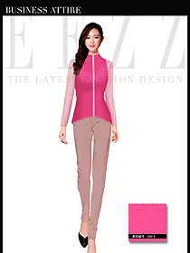 時尚淺紅色女職業裝馬夾服裝款式圖338