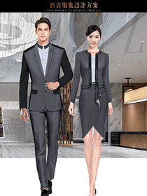 原創(chuàng)制服設(shè)計男女款酒店大堂服裝款式圖1187