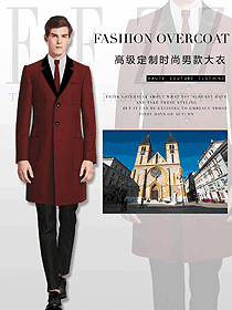 新款棗紅色男職業裝大衣服裝款式圖108