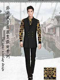 時(shí)尚馬甲款西餐服務(wù)員制服設(shè)計(jì)圖1278