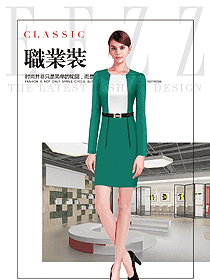 OL時(shí)尚女職業(yè)裝夏裝制服設(shè)計(jì)圖745