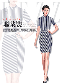 時尚女款專賣店營業員制服設計圖1601