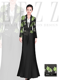 原創制服設計女款西餐咨客服裝款式圖470