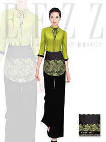 原創(chuàng)設(shè)計(jì)女款快餐廳服務(wù)員服裝款式圖195