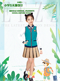 時尚長袖女款學生服校服款式設計圖089