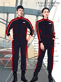 原創制服設計長袖春秋工程服款式效果圖1235