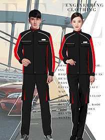 原創制服設計長袖春秋工程服款式效果圖1239
