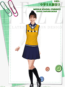 時(shí)尚女款學(xué)生服校服款式設(shè)計(jì)圖112