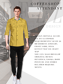 新款長(zhǎng)袖男款快餐廳服務(wù)員制服設(shè)計(jì)圖331