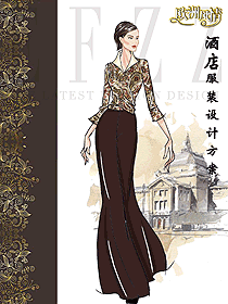 新款女款酒店大堂服裝款式圖1208