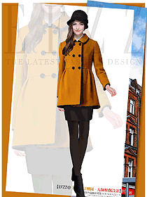 時尚女職業裝大衣服裝款式效果圖266