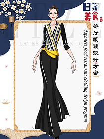 時尚女款日式風格制服款式設計圖334