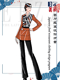 時尚女款日式風(fēng)格制服款式設(shè)計圖336