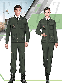 時尚長袖男女款春秋工程服設計圖1250