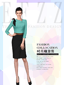 時尚女款總臺收銀接待制服設計圖441