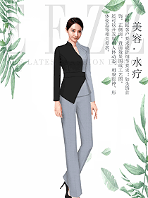 原創設計女款美容會所服裝款式圖743