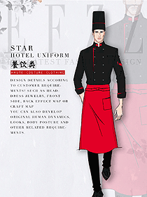 男款酒店廚師服制服設計圖483