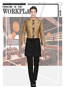 時尚男款快餐廳服裝款式設計圖390