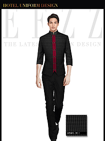 酒店服裝中餐服務員制服設計1399