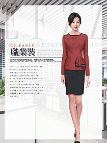 時尚女職業裝夏裝制服設計圖907