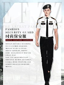 新款男款短袖保安服款式設計圖380