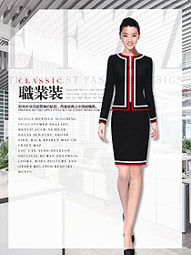 時尚黑色女職業裝夏裝制服設計圖910