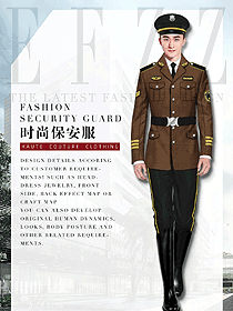 原創(chuàng)制服設(shè)計男款獵裝保安制服款式圖343