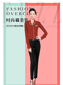 新款女職業(yè)裝長(zhǎng)袖襯衫制服設(shè)計(jì)圖343