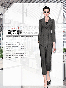 原創制服設計女秋冬職業裝制服設計圖1810