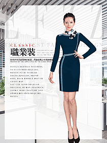 原創制服設計長袖連衣裙女職業裝夏裝款式圖785