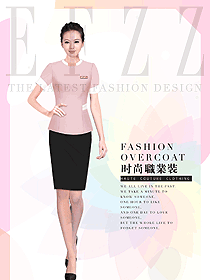 新款淺粉色女職業(yè)裝夏裝制服設(shè)計(jì)圖787