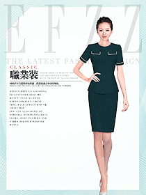 原創制服設計短袖女職業裝夏裝款式圖791