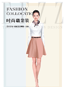 原創制服設計白色女職業裝夏裝款式圖806