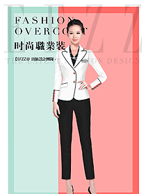 原創制服設計女秋冬職業裝款式效果圖1644