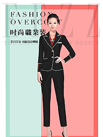 新款女秋冬職業裝制服設計圖1645