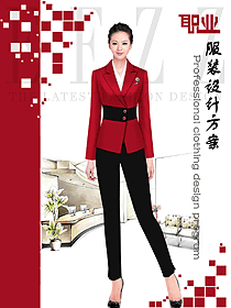 原創制服設計女秋冬職業裝設計稿1677