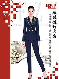 原創制服設計女秋冬職業裝設計圖1692