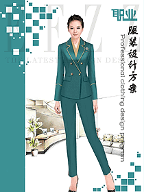 新款女秋冬職業裝制服設計圖1693