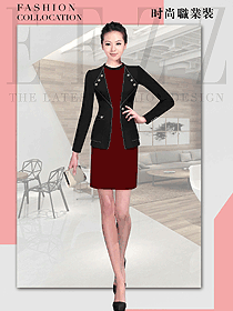 原創制服設計女秋冬職業裝設計圖1758