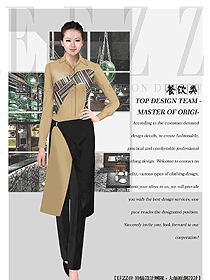 原創(chuàng)制服設(shè)計女款服務(wù)員服裝款式圖362