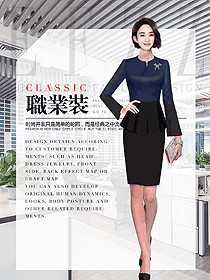 時尚女職業(yè)裝夏裝制服設(shè)計圖963