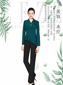 原創(chuàng)設計女款美容會所服裝款式圖767