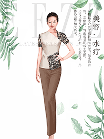 時尚女款美容技師制服設計圖750