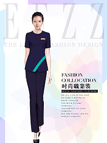 原創制服設計女款美容會所服裝款式圖706