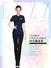 短袖女款美容會所服裝款式圖698