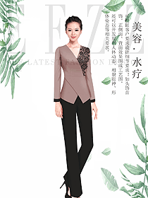 原創制服設計女款美容會所服裝款式圖685