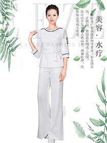 時(shí)尚白色簡(jiǎn)潔款會(huì)所服務(wù)生制服設(shè)計(jì)圖664