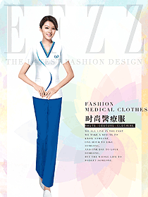 時尚白色短袖女款會所服務生制服設計圖780