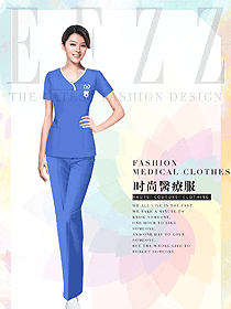 新款短袖女款美容會所服裝款式圖781